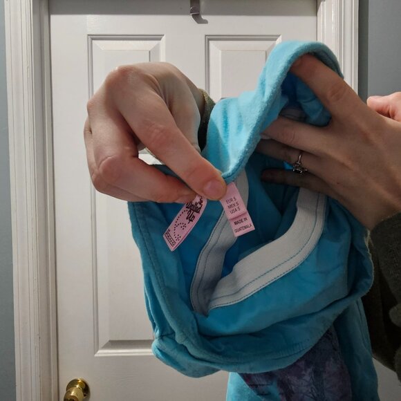 Dolled Up Strapless Lace Top – Tropical Blue & Purple Ombre, Boho Tube Style - Picture 4 of 4